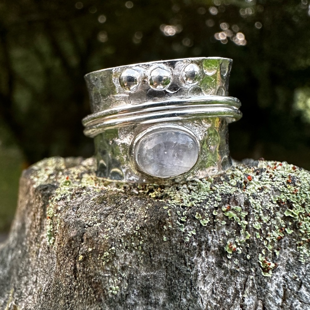 Sterling silver Moonstone ring 925 - Picture 11 of 17